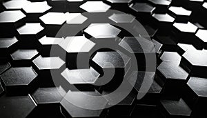 Abstract Hexagonal Pattern Background with Dramatic Lighting