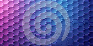 Abstract hexagonal pattern background with gradient color scheme. Generative AI