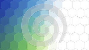 Abstract Hexagonal Pattern with Blue and Green Gradient