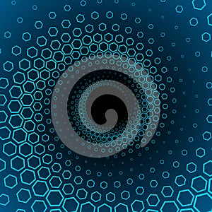 Abstract hexagonal pattern circle background