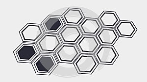 Abstract Hexagonal Pattern Cluster, Modern Geometric Design, vector design Generative AI