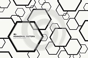 Abstract hexagonal pattern design of cover art background. illustration vector eps10