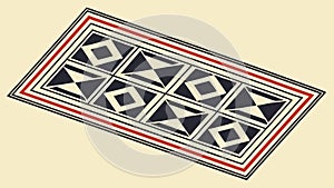 Abstract Hexagonal Pattern, Interlocking Geometric Design, vector design Generative AI
