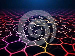 Abstract hexagonal pattern isolated on white background