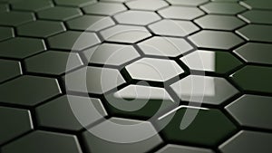 Abstract Hexagonal Pattern with Light and Shadow Play