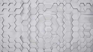 Abstract Hexagonal Pattern with Light and Shadow Play