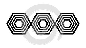 Abstract Hexagonal Pattern Repeating Geometric Modern Design Element, vector design Generative AI