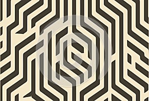 abstract hexagonal pattern stock illustrations seamless pattern, in the style of op-art influenced, striped, linear