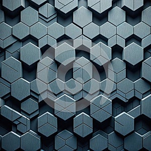 Abstract Hexagonal Pattern Texture, AI Generated