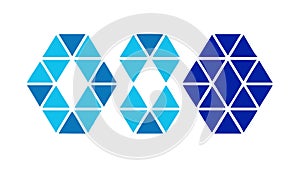 Abstract Hexagonal Pattern Vector for Tech Data, vector design Generative AI