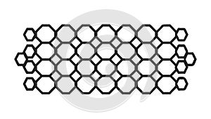 Abstract Hexagonal Ring Pattern Background, vector design Generative AI