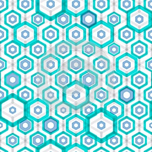 Abstract hexagonal seamless pattern