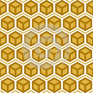 Abstract hexagonal seamless pattern