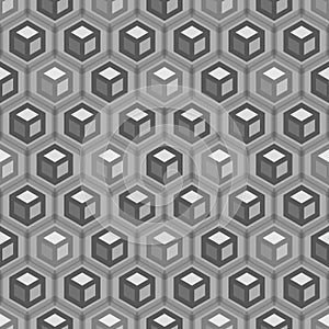 Abstract hexagonal seamless pattern