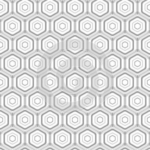 Abstract hexagonal seamless pattern