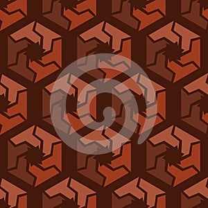 Abstract hexagonal seamless pattern