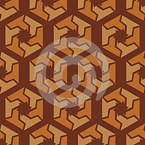 Abstract hexagonal seamless pattern