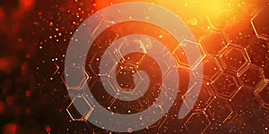 Abstract Hexagonal Technology Background with Futuristic Design, Geometric Hexagonal Pattern with a Tech-Inspired Abstract