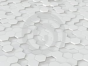 Abstract hexagons backdrop. 3d rendering geometric polygons