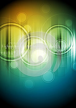 Abstract hi-tech background with circles