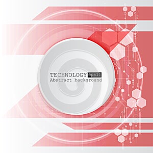 Abstract hi-tech, engineering, machine, technology concept. Vector abstract futuristic technology background