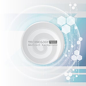 Abstract hi-tech, engineering, machine, technology concept. Vector abstract futuristic technology background