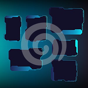 Abstract hi tech futuristic vitual screen, vector