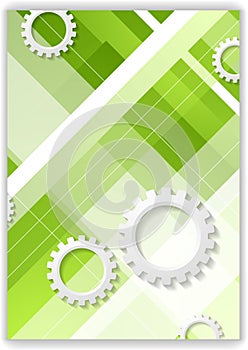 Abstract hi-tech minimal background with gears