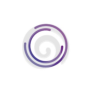 Abstract hi-tech segmented geometric circle shape, vector illustration isolated on white background