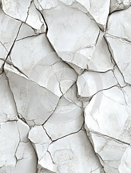 Abstract White Cracked Surface Texture Background