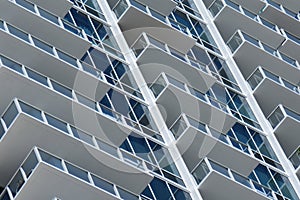 Abstract High Rise Apartment Building Close Up