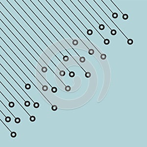 Abstract High Tech Background on Blue, stock vector illustration