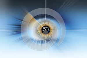 Abstract high tech eye background photo