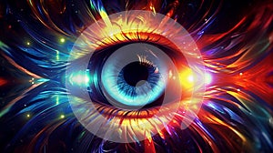 Abstract high tech eye concept, AI Generative