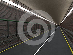 Abstract highway tunnel