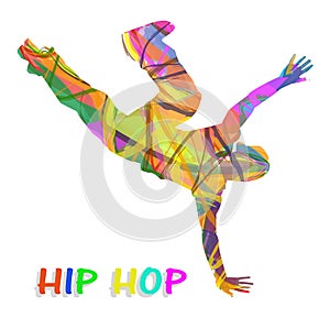 Abstract hip-hop dancer