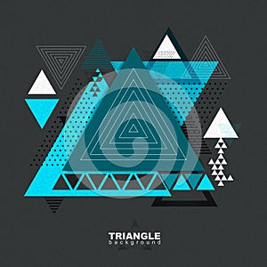 Abstract hipster poligon triangle background. Triangle pattern