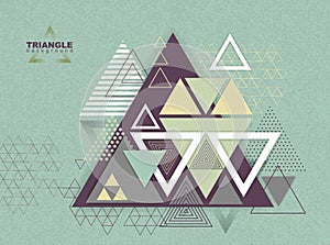Abstract hipster poligon triangle background. Triangle pattern
