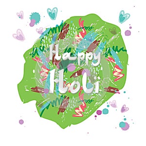 Abstract holiday background Happy Holi colors India