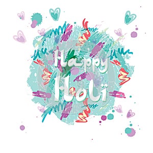 Abstract holiday background Happy Holi colors India