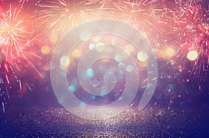 abstract holiday firework background.