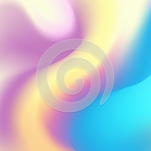 Abstract holographic backdrop 80s, bright colorful background. Trendy colorful holography wallpaper in pastel neon color