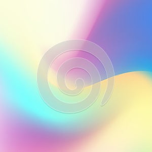 Abstract holographic backdrop 80s, bright colorful background. Trendy colorful holography wallpaper in pastel neon color