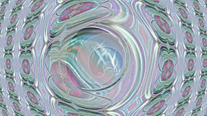 Abstract holographic background with movement of glass figures.