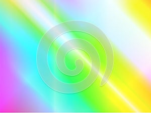 Abstract holographic background with rainbow beams of light from prism dispersion effect