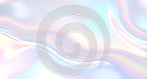 Glowing Abstract Holographic Waves with Seamless Design photo