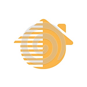 Abstract home or house logo, creative real estate renover icon - Vector