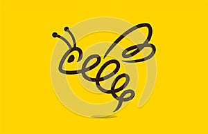 Abstract Honey bee Logo