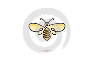 Abstract Honey Bee Logo