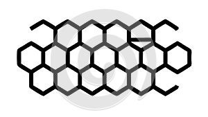 Abstract Honeycomb Element, Geometric Organic Shape Vector, vector design Generative AI
